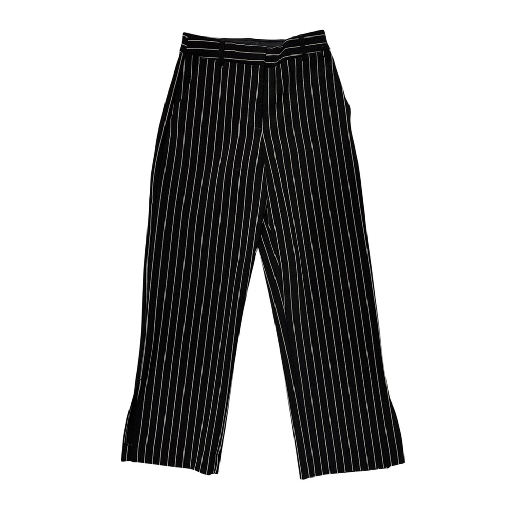 Express Stretch Straight Ankle High Rise pinstripe dress pants